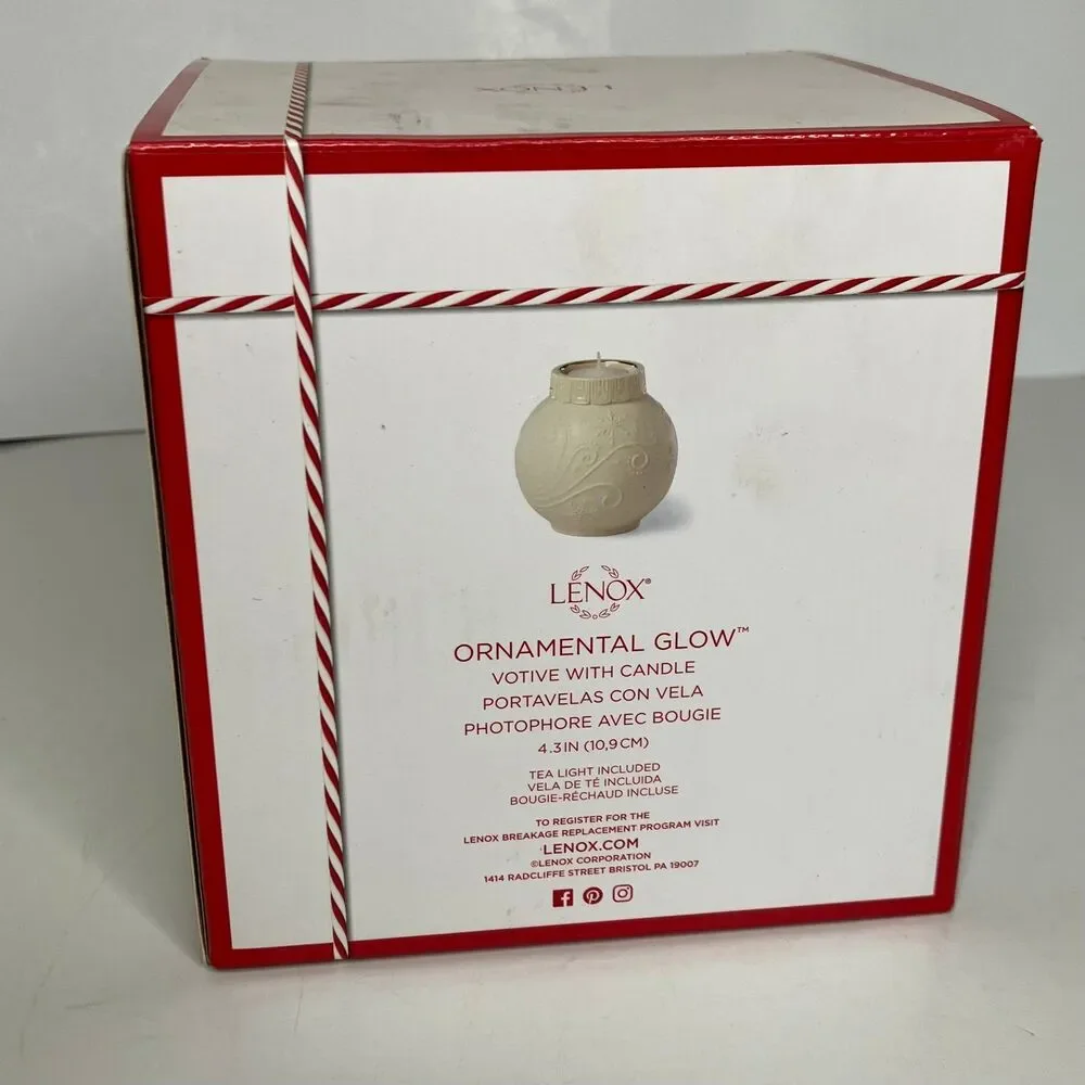 Lenox Ornamental Glow Snowflake Votive Candle Holder Brand New In Box
